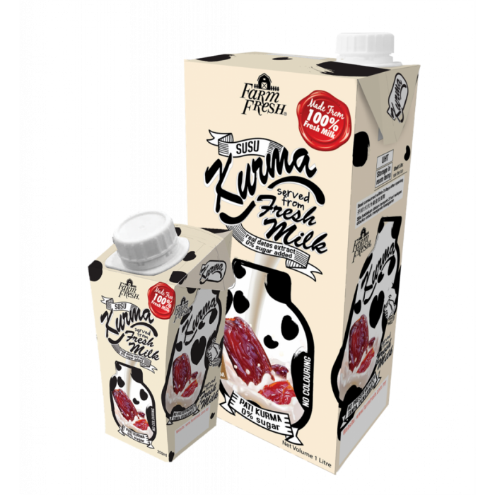 Limited Time Offer: Buy 23 packs Free 1 pack  Farm Fresh Milk 200ml UHT  Kurma