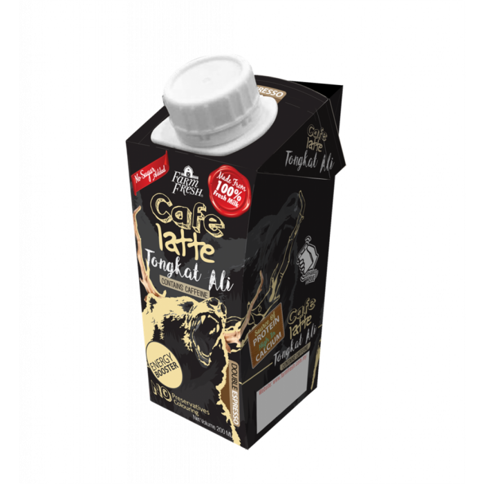 Limited Time Offer: Buy 23 packs Free 1 pack  Farm Fresh Milk 200ml UHT Latte Tongkat Ali