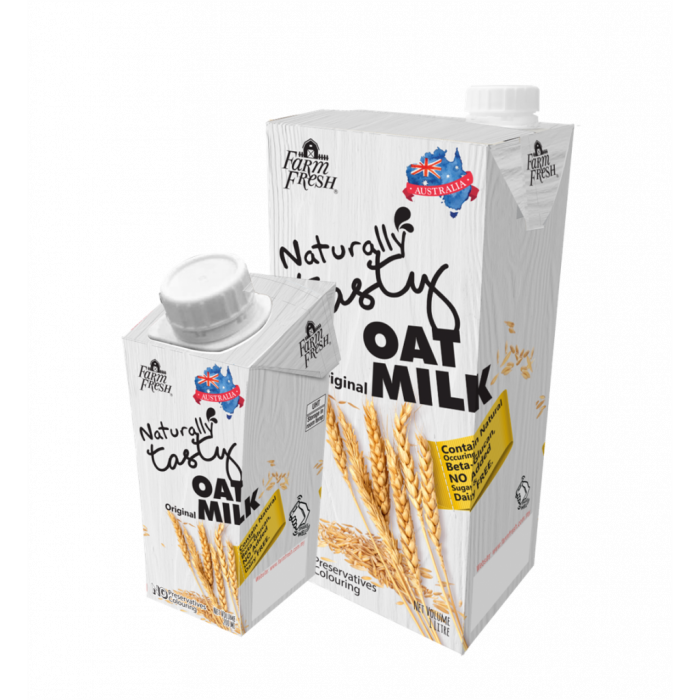 Limited Time Offer: Buy 23 packs Free 1 pack  Farm Fresh Milk 200ml UHT Oat Milk Original 